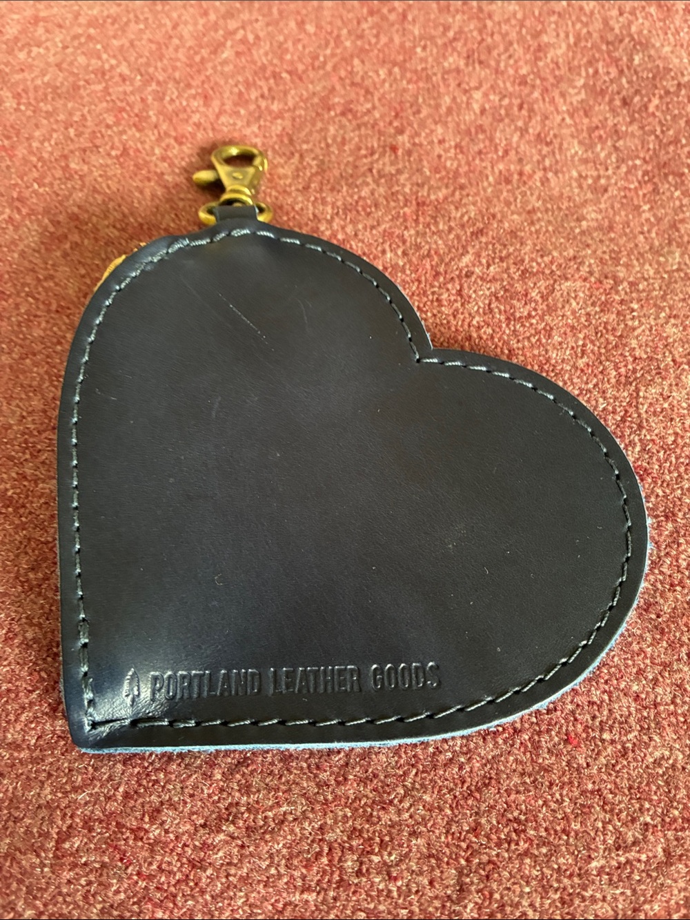 PORTLAND LEATHER Heart Pouch Coin Purse